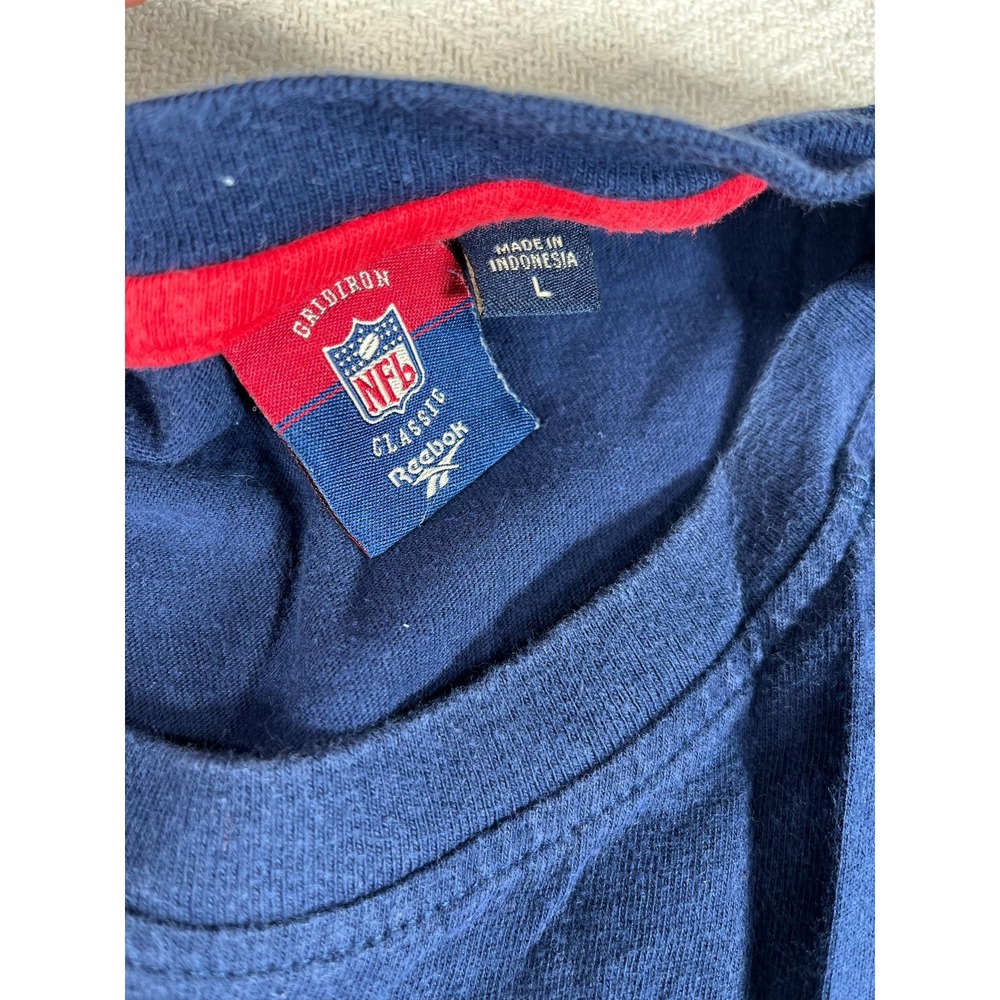 New England Patriots T-Shirt Men L Navy Blue NFL Team Graphics Cotton - Picture 6 of 10